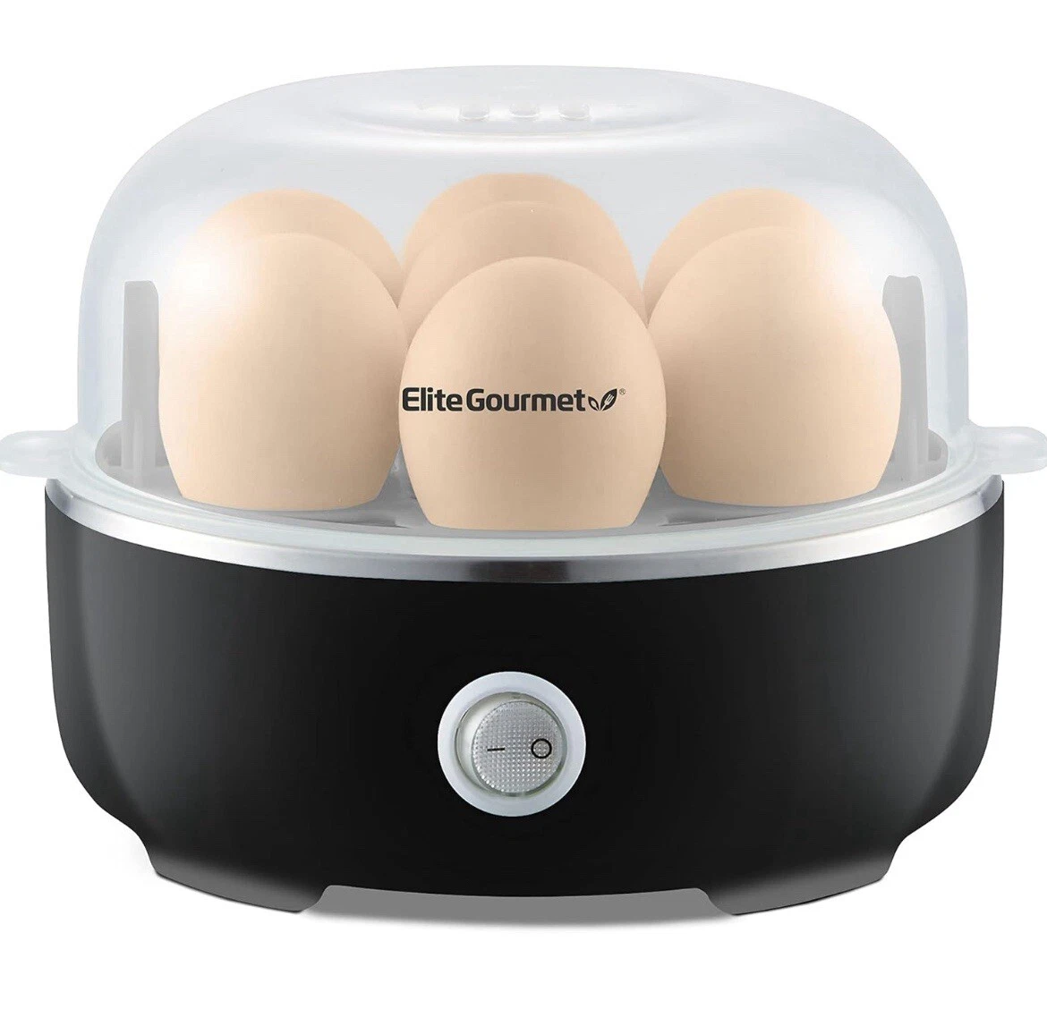 Elite Gourmet EGC115B Easy Egg Cooker Electric 7-Egg Capacity Soft, Medium, Hard