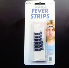 Travel Time Reusable Forehead Thermometer Strips NIB, 10 Pack