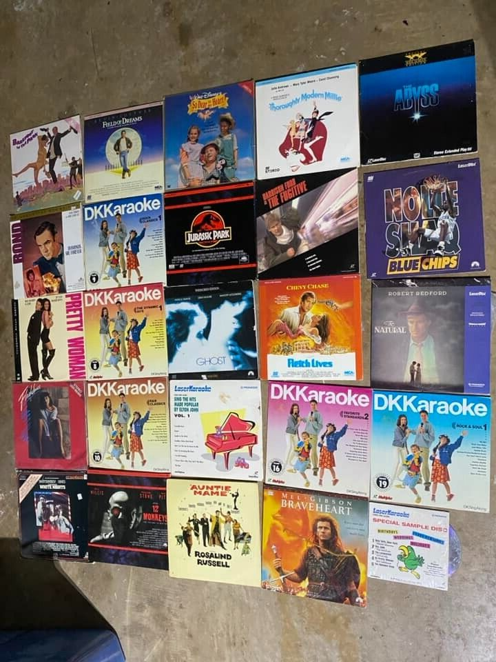 Lot of 25 Vintage Laserdisc Movies & Karaoke Discs eBay