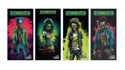 4x SNAIL King Size Slim Unbleached Papers & Tips ''Zombies'' Longpaper Sammler