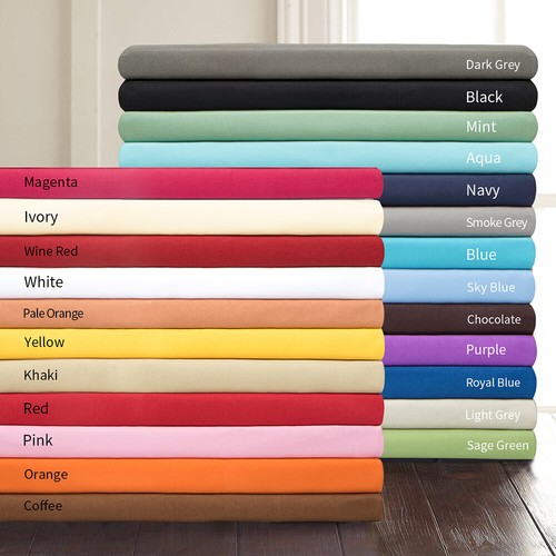 2 Pack Pillowcase (Bed Pillow Case) Standard King CK Size 24 Colors Available - Picture 7 of 81