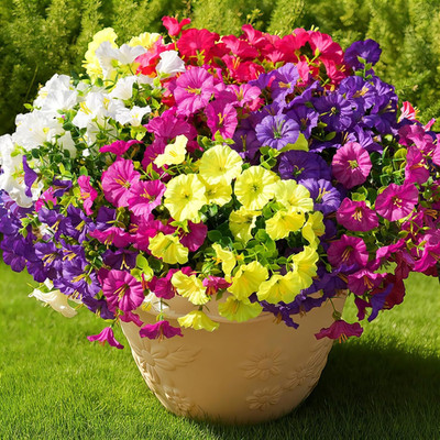 16 Pcs Artificial Flowers for Outdoors, UV Resistant Fake Flowers outside Decora