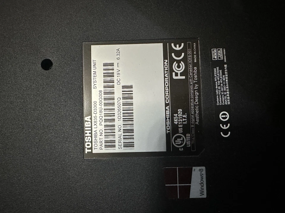 Toshiba LX835-D3300 23” Pantalla Táctil Todo en Uno PC i3 6GB RAM 1TB HDD Win 10 Foto 4 de 4