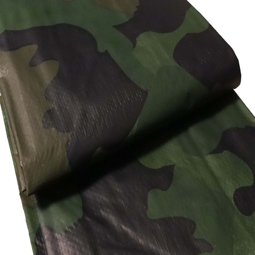 Poly Tarp Cover Camouflage 6x8 Water Resistant Camping Boat 5 Mil Tarpaulin - Picture 3 of 7