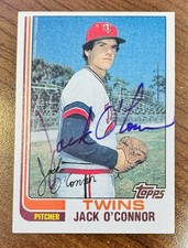 Signed 1982 Topps Jack O’Connor