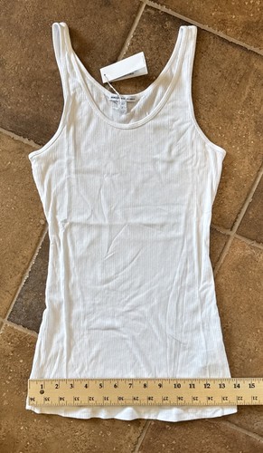 Camiseta sin mangas para mujer James Perse estilo tejido acanalado WNL3102 talla 3 nueva con etiquetas color blanco - Imagen 12 de 13