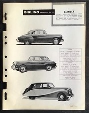 DAIMLER GIRLING Installation Maintenance Data Brake Guide 1954 on