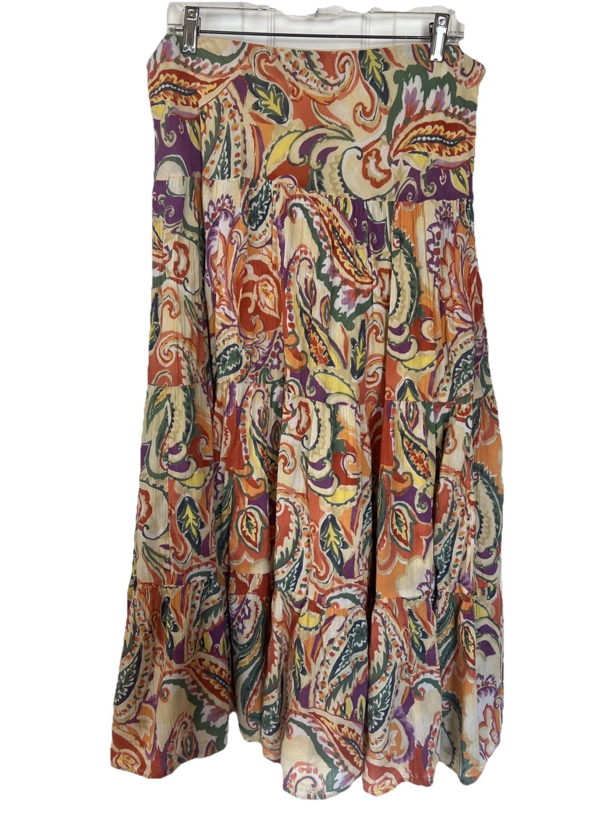 Chaps Size Large Multicolored Pattern Maxi Layere… - image 1