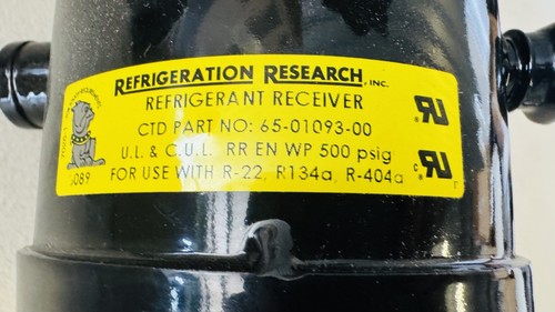 Refrigeration Research 65-01093-00 650109300 Refrigerant Receiver Assembly - Picture 2 of 6