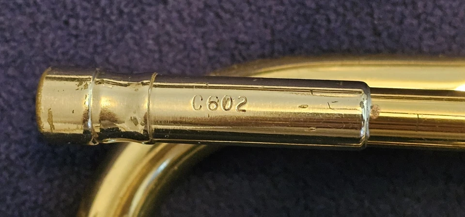 Holton Coronet Vintage Colegial Plata Latón C-602 Bb 1970 Elkhorn Wisc. Foto 2 de 4