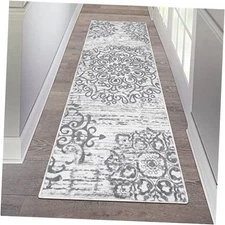 HEBE Hallway Runner Rug 2'x6' Washable Vintage Distressed Area Rugs Non Slip 