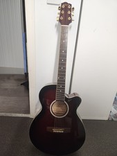 Jim Deacon Electro-Acoustic Single Cutaway Guitar Red Mahogany Sunburst, Used