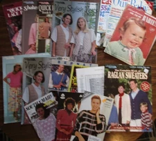 16 Vintage Knitting Leisure Arts & More Leaflets and Booklets