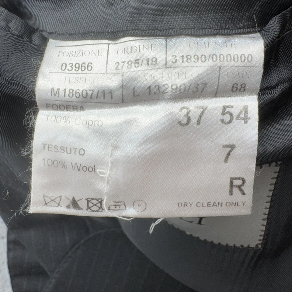 Canali Suit Jacket Mens 44 Pinstripe Italian Wool Blazer Sport Coat Pin Striped - Image 3 of 4