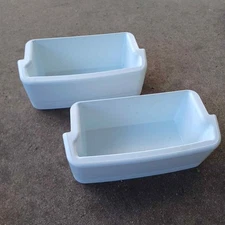 2x Genuine GE OEM Refrigerator Freezer Door Bin Shelf WR71X10291