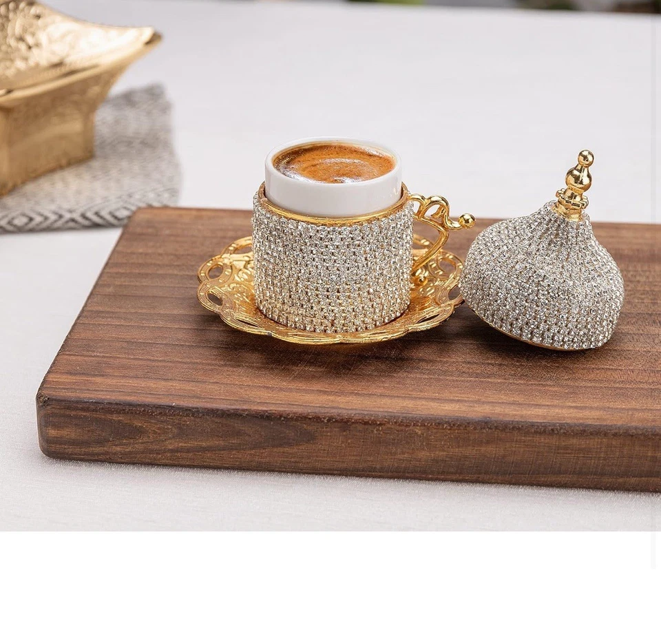 Juego de café turco adornado con cristal Alisveristime 27 piezas café turco Foto 3 de 4