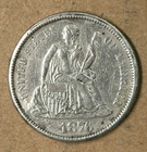 10c 1876-CC Seated Liberty Dime XF Details * AvenueCoin