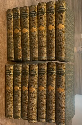 Vtg Alexandre Dumas Green Embossed Hard Cover Book Collection of 14 from 1800's