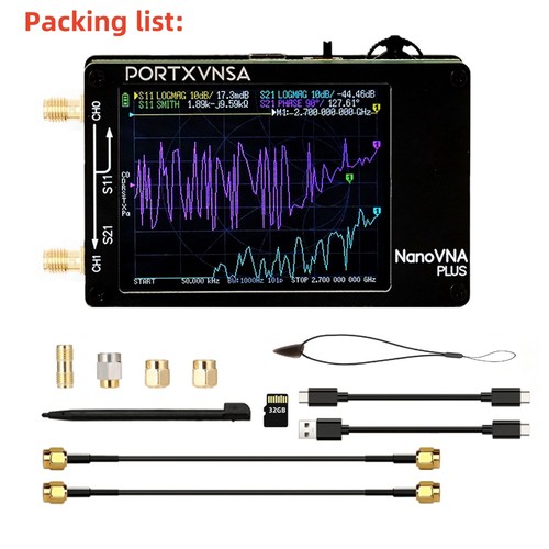 2.8" Touchscreen NanoVNA Plus Portable Antenna Vector Analyser 50KHz-2.7GHz - Picture 6 of 7