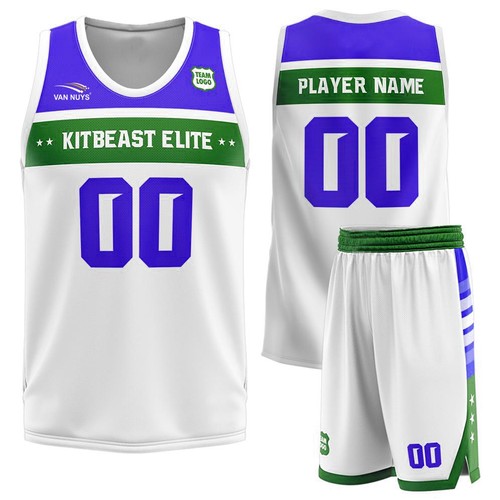 Basketball Uniform anpassbares Trikot Team Sport Shorts Erwachsene 1 bis 24 Sets - Bild 5 von 24