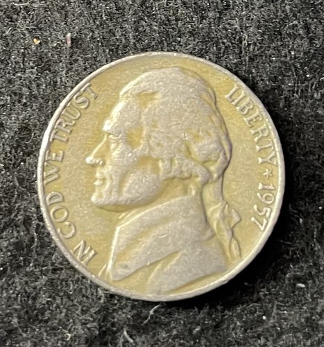 1957 P Jefferson Nickel Circulated Free Shipping