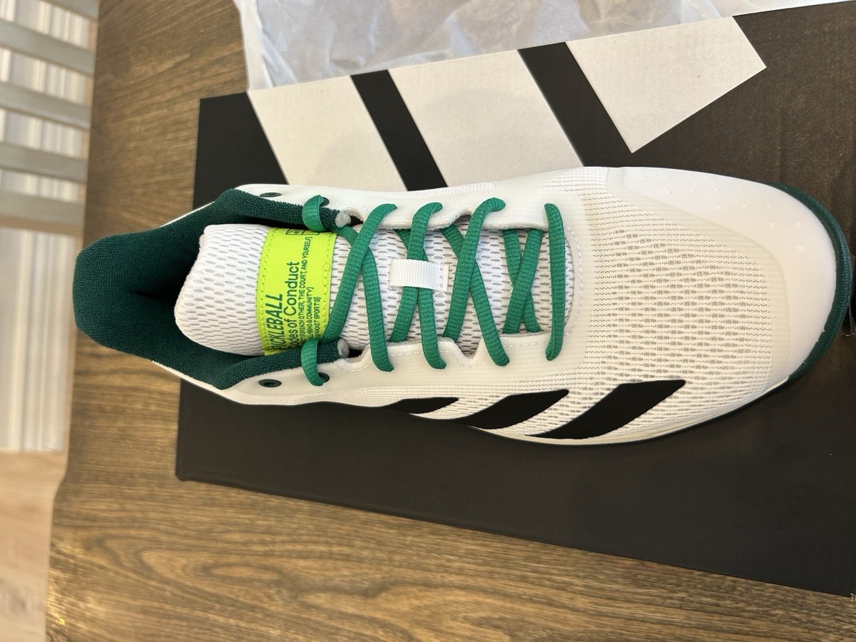 Adidas Courtflash Pickleball M Mens Shoes White Green Lemon JQ0695 Size 10.5 New Adidas Courtflash Pickleball Tennis White | Mercari main image 3