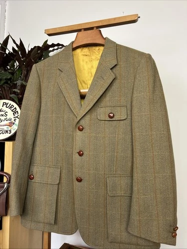 Sport Saxony Tweed Shooting Action Back HACKING Norfolk Blazer Jacket (42S) image 2