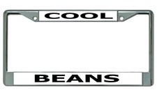 Cool Beans Chrome License Plate Frame Cool Beans Chrome License Plate Frame