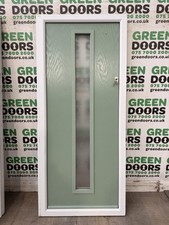 CHARTWELL GREEN FRONT DOOR COMPOSITE SAGE EXTERNAL EXTERIOR USED LONG BAR HANDLE