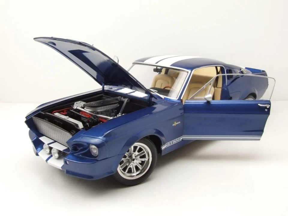 Ford Shelby Mustang GT500 1967 blau weiß Modellauto 1:12 KK Scale - Bild 4 von 4