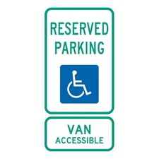 LYLE T1-6253-HI_12x24 ADA Handicapped Parking Sign,24" x 12" 484M96