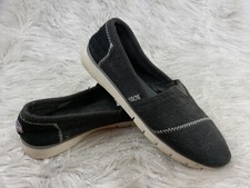 BOBS by Skechers 33606 Black Slip On Casual Shoes Size 8 / 38