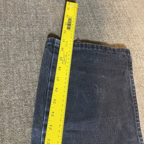 Wrangler Denim Jeans Black 38 x 32 Cotton Faded Cowboy Vintage Style - Picture 11 of 12