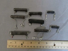 8 Small Power Resistors Dale Ohmite Brown Devil Assorted Values