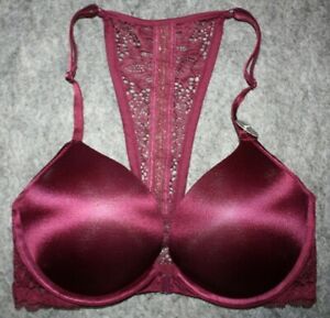 Victoria's Secret 34B Bombshell  front close Racerback Bra Adds 2 Cup Sizes! 