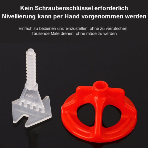 Nivelliersystem Verlegehilfe Fliesen Verlegesystem Plan 1-2.5mm Gewindelaschen - Afbeelding 3 van 19