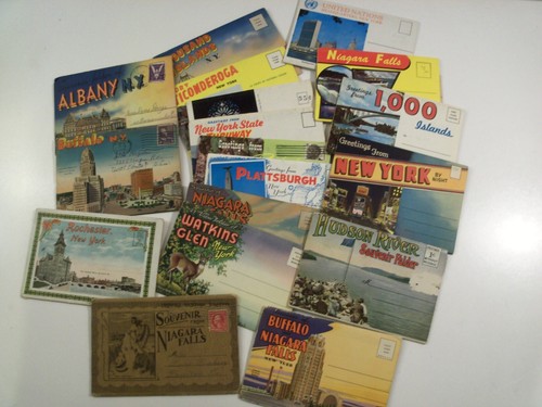 NEW YORK! NY PRE-LINEN, LINEN, CHROME, SOUVENIR POSTCARD FOLDER 18 LOT 1918 & UP - Imagen 2 de 12