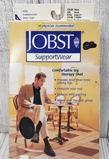 JOBST SupportWear Socks For Men Knee High 8-15 mmHg Black Size SMALL/ 1 Pair/NEW