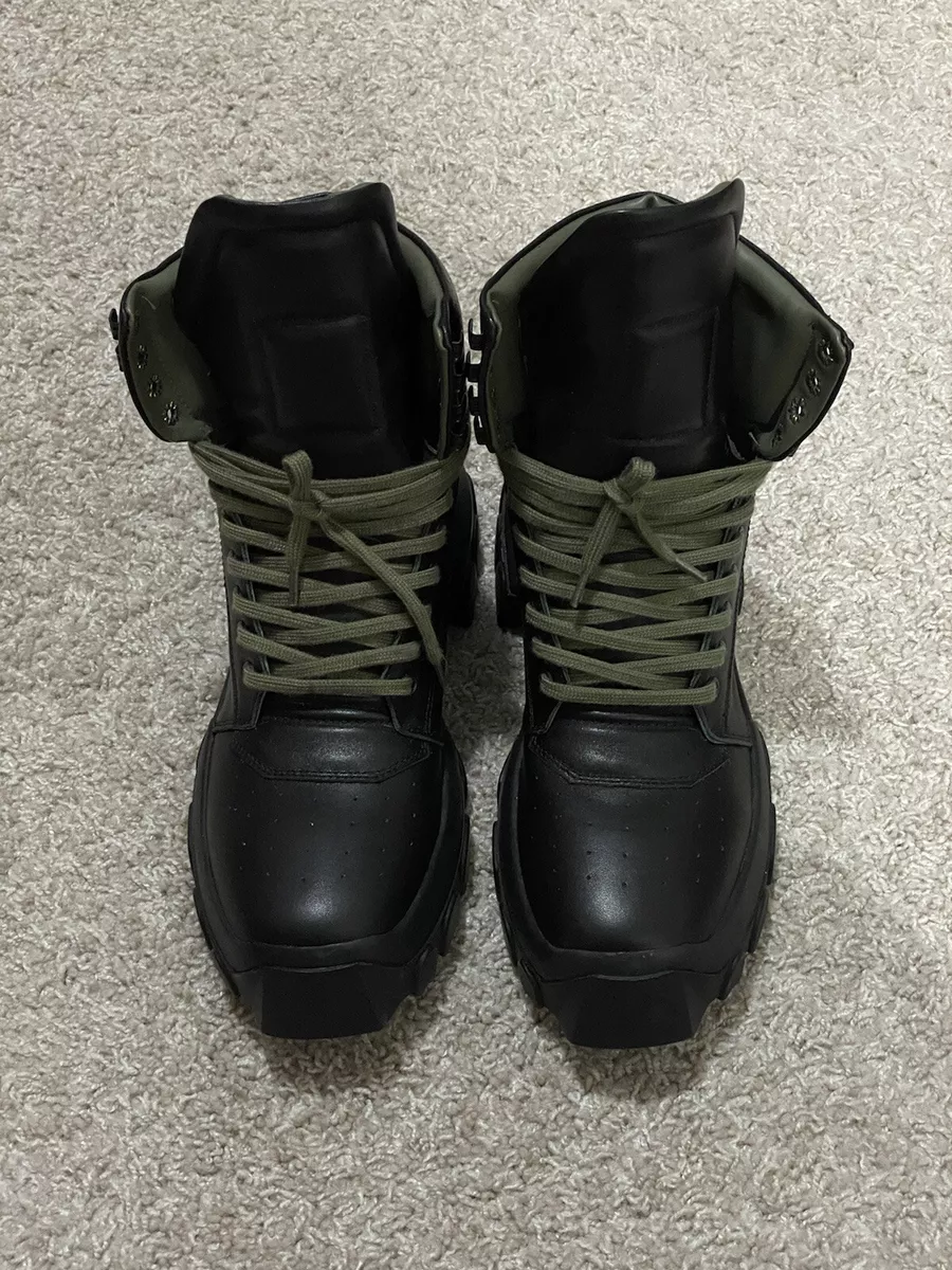 $1500 Rick Owens Tractor Dunk Lace-up Ankle Boots Mens Euro 43 US 10