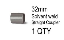 1 x Polypipe 32mm straight coupling Solvent Weld Waste sink pipe water plumbing