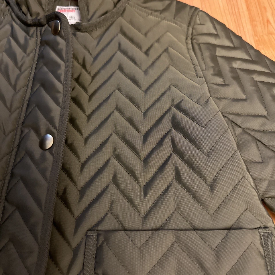 J Crewcuts каждый день девочка армия зеленый Primaloft куртка размер 8 - Изображение 4 из 4