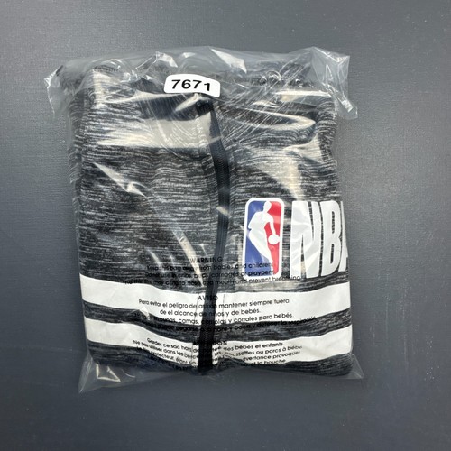 NBA Track Jacket Boys 8 Small Gray Full Zip Athletic Hoodie Basketball Warm - Picture 8 of 8