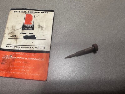 NOS Genuine Tecumseh 630660 Needle Jet Power Screw Valve Adjustment ...