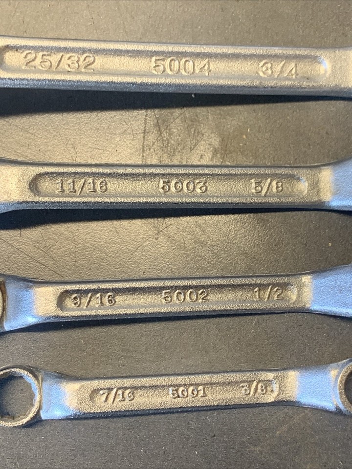 Vintage Tru Fit Stubby Offset Box End Wrench Set 4 Piece 3/8” 3/4 eBay