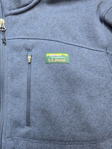LL Bean Pullover Herren Gr. XL Blau Full Zip Mock Neck Outdoor Wandern Freizeit NEU - Bild 2 von 7