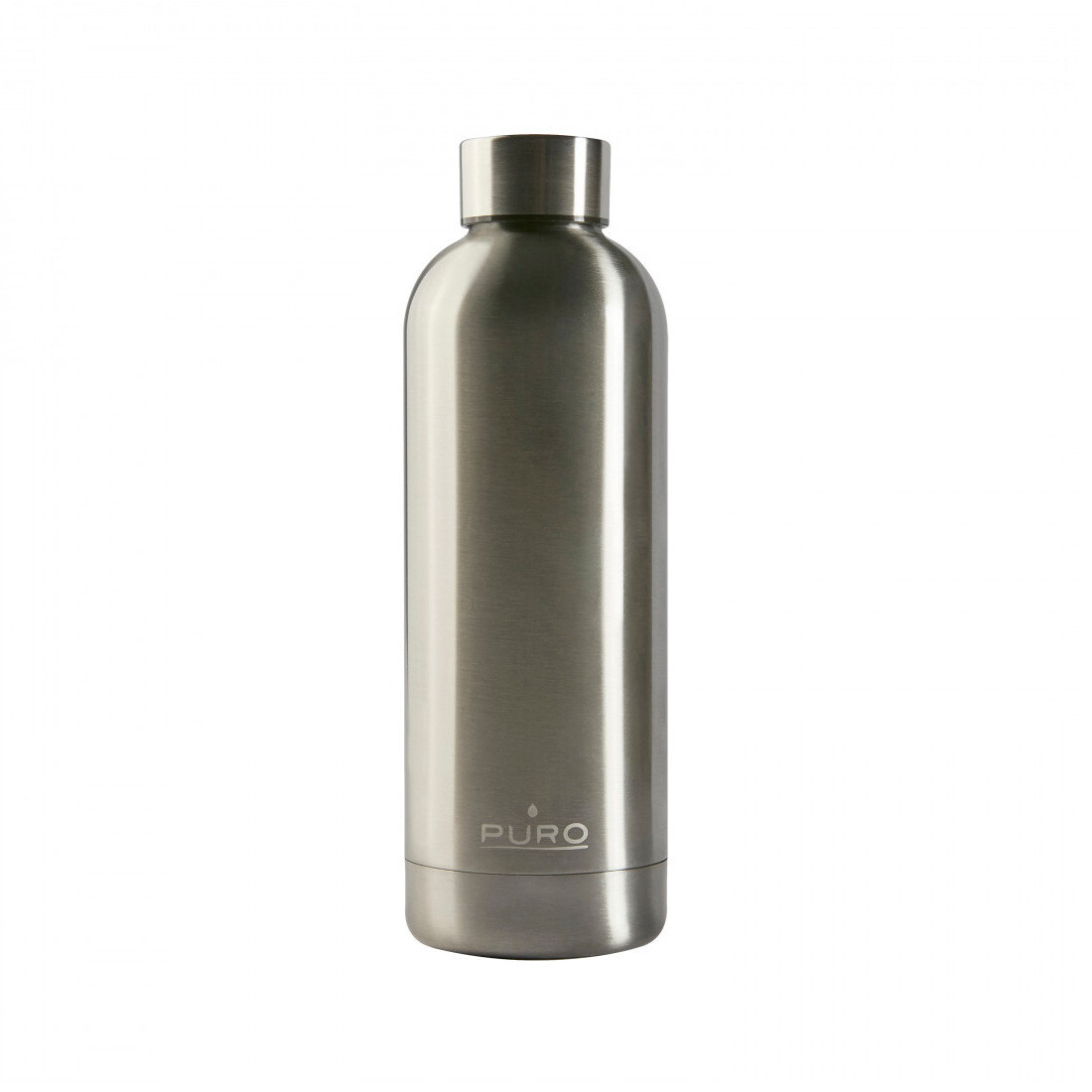 Puro Hot and Cold botella de acero inoxidable doble pared 500ml plata (NUEVO)
