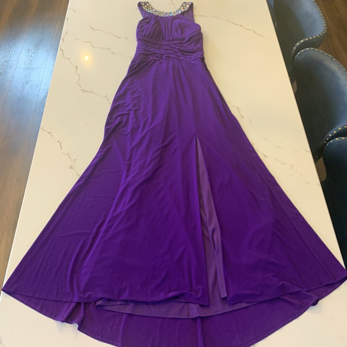 open lace back dress Original 1940's Cadbury Purple Crepe Full Length Evening Dress with Cu –  1940s Style For You
