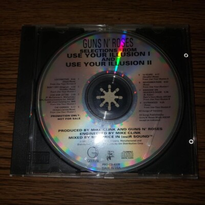 GUNS N’ ROSES USE YOUR ILLUSION Promo CD GUNS N ROSES PROMO ONLY CD USE YOUR ILLUSION ,RARE HYPE