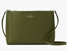 New Kate Spade Harlow Pebble Leather Crossbody Enchanted Green