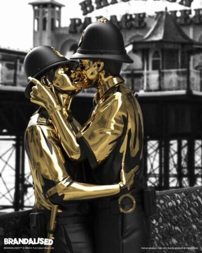 Gold Rush Edition) Mighty Jaxx x Banksy Brandalism - Kissing